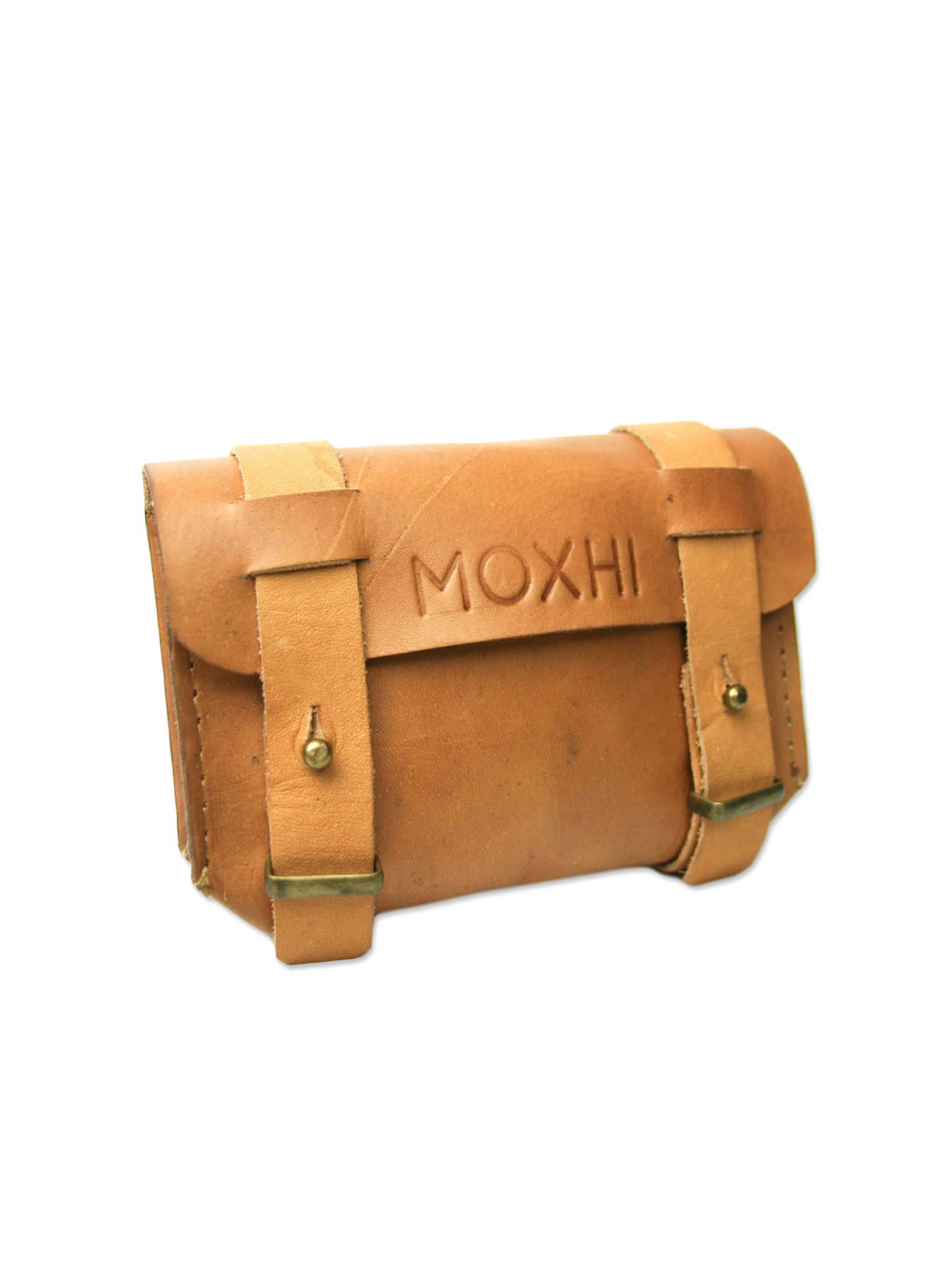 Leather bike pouch
