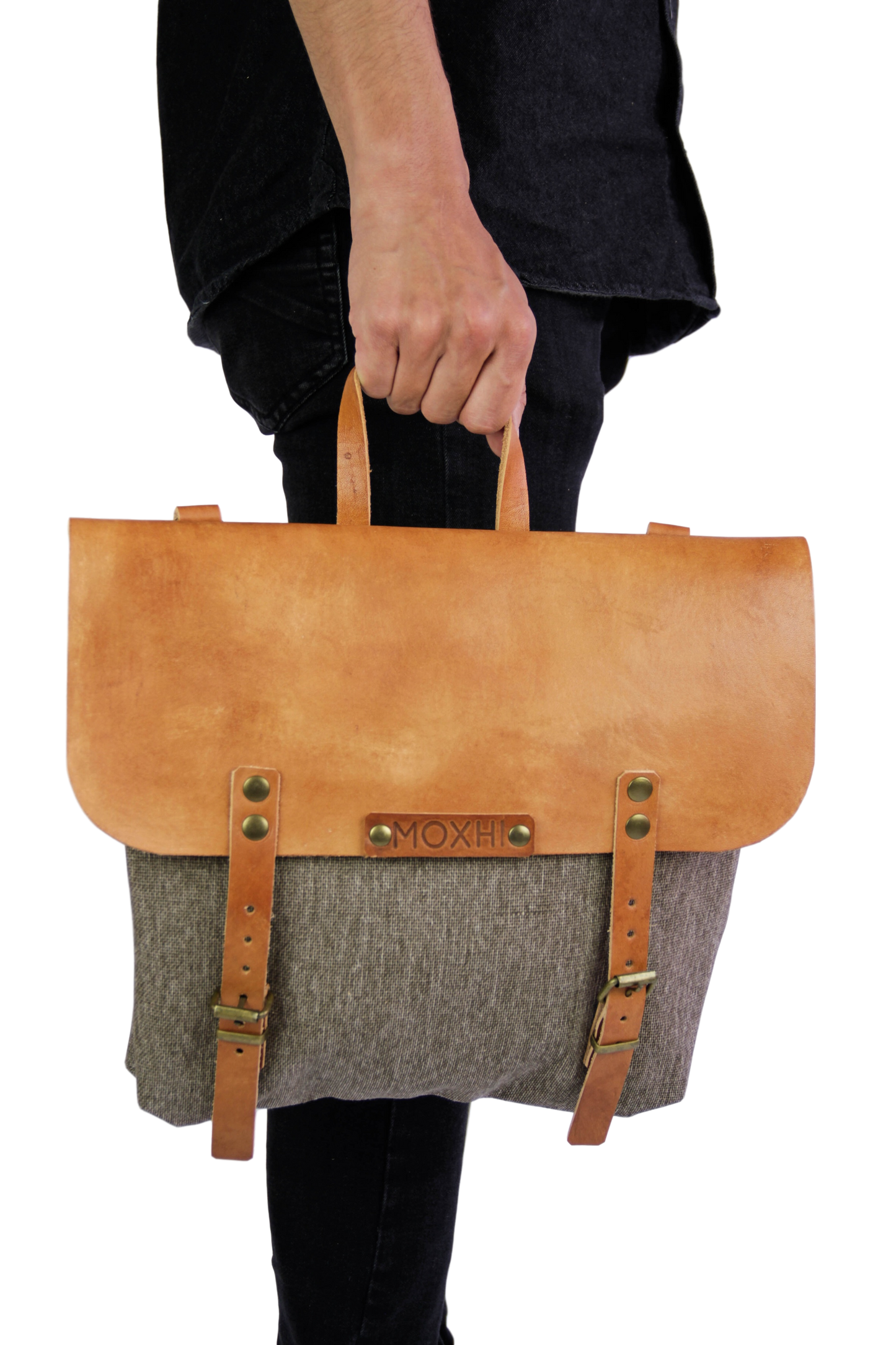 Fair trade artisan messenger bag men