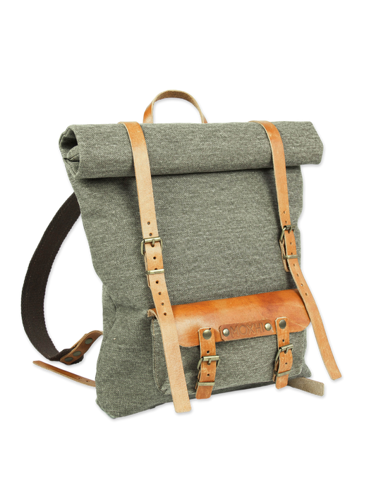 Artisanal rolltop moxhi nomad backpack