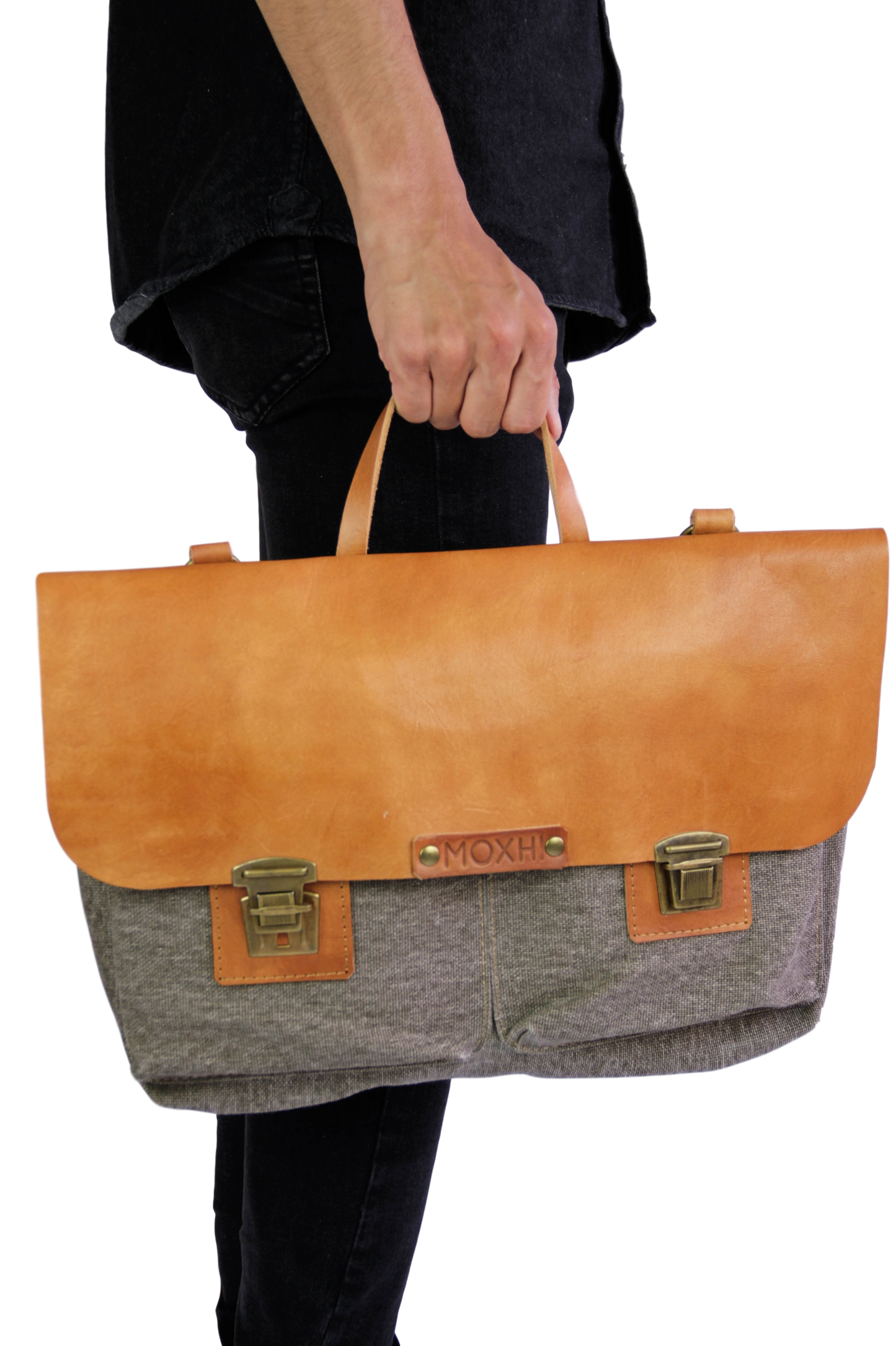 Handmade shoulder bag sustainable men