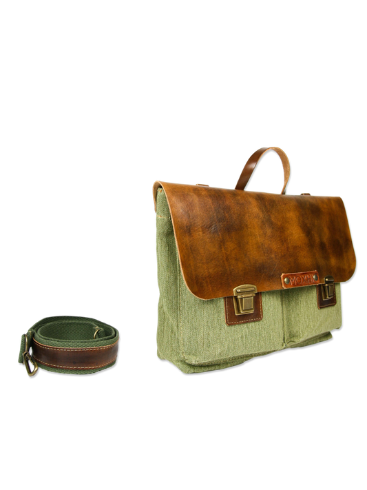 Handmade shoulder bag briefcase