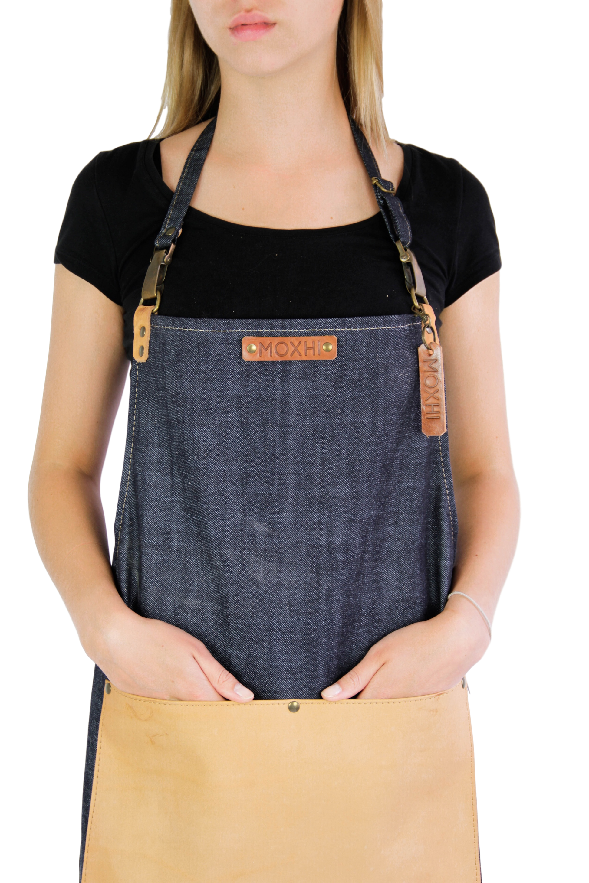 Handmade leather apron for women