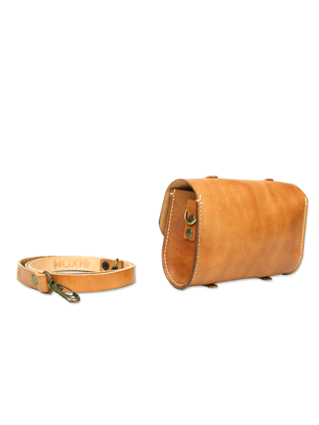 Handmade leather handbag brown