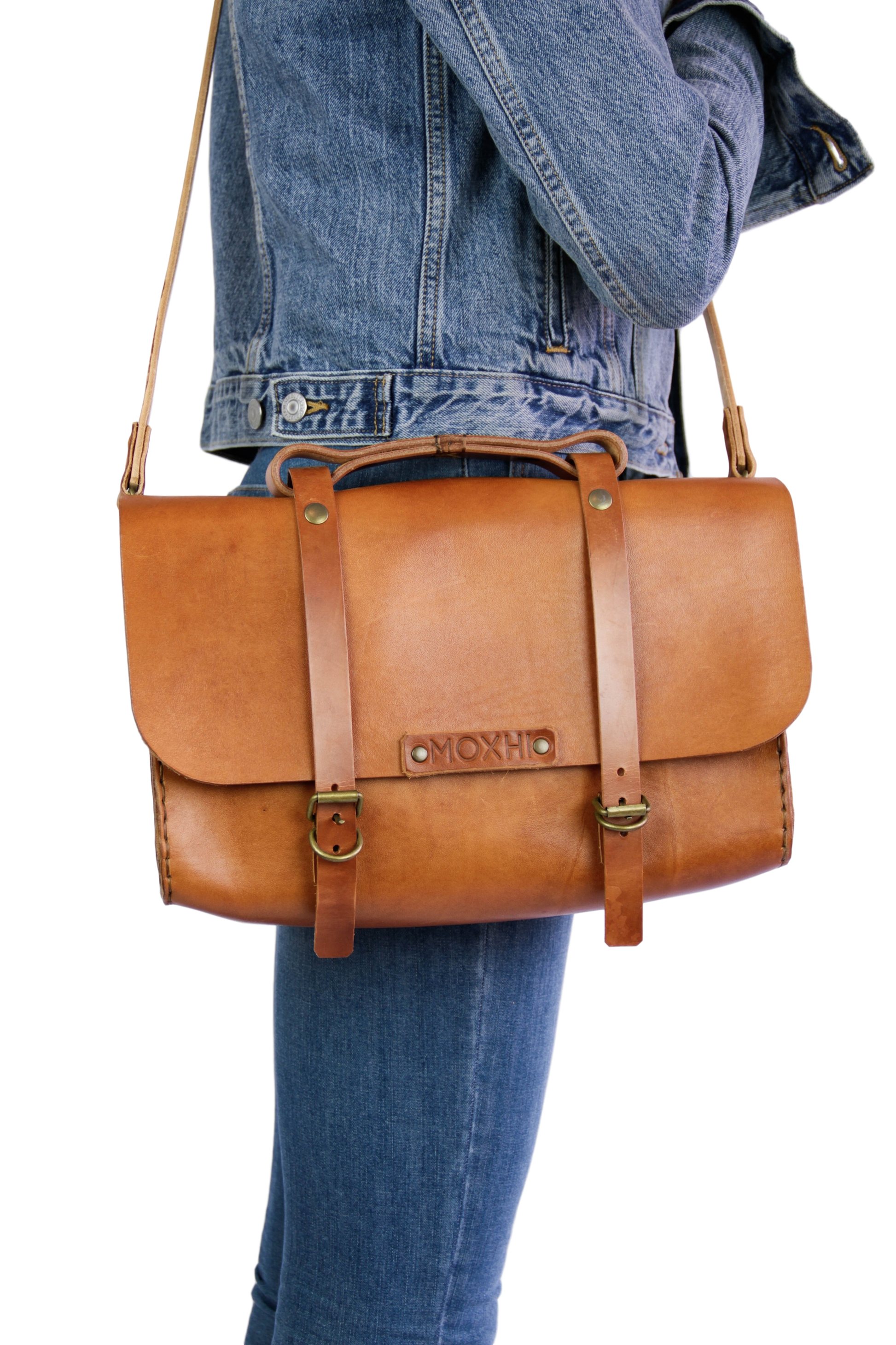 Handmade leather satchel women