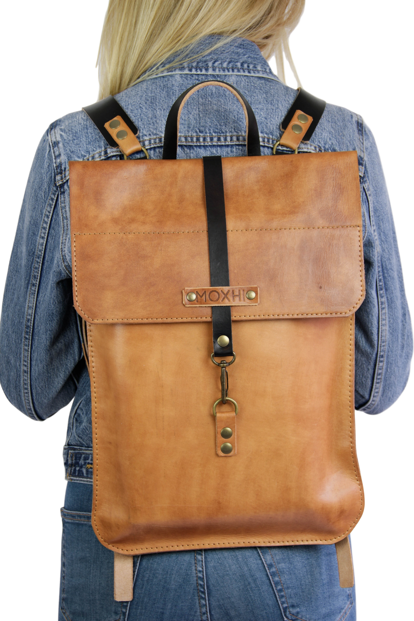 Fair trade leather backpack handmade
