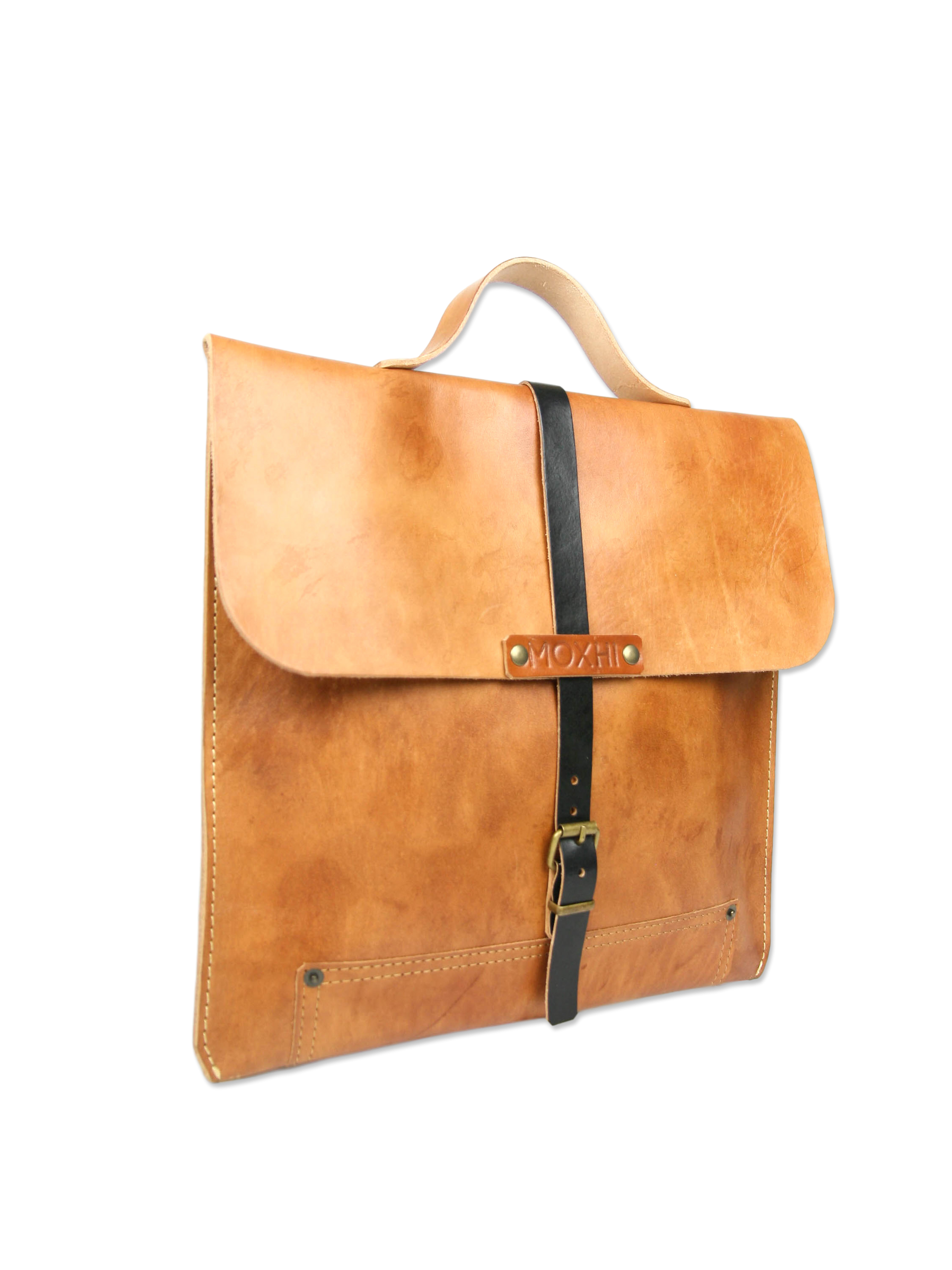 Classic handmade leather briefcase