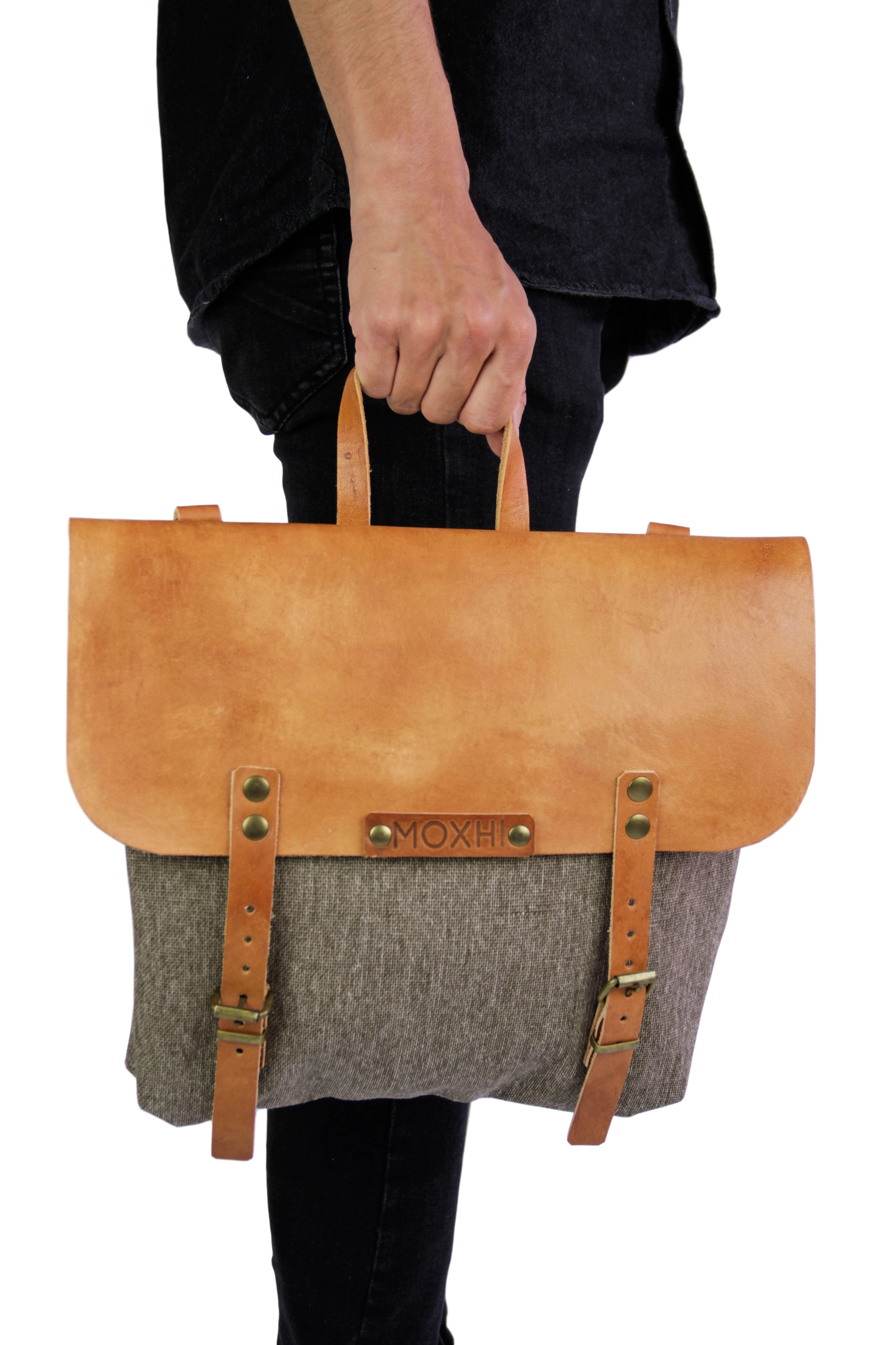 Fair trade artisan messenger bag men