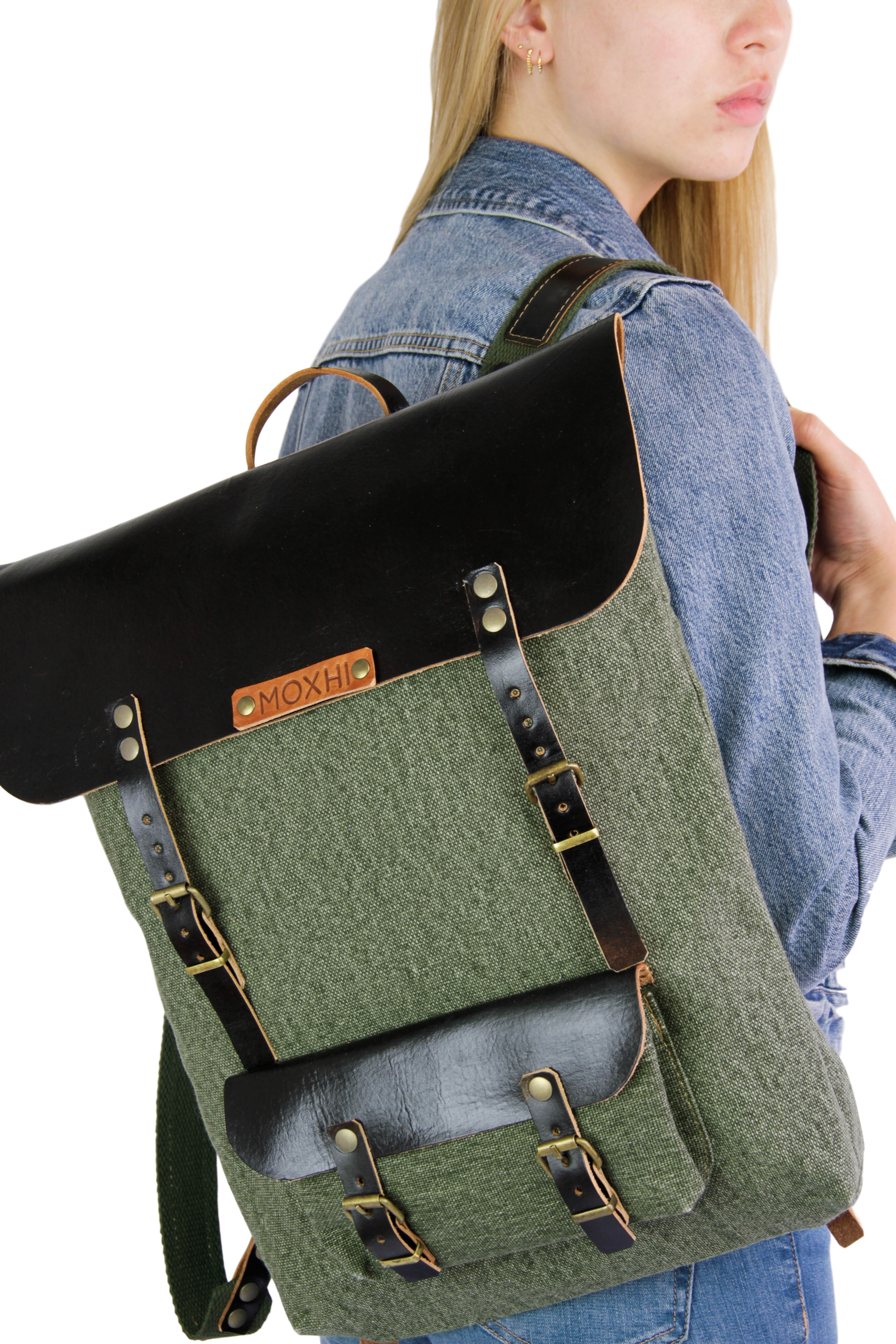 Sustainable handmade backpack women